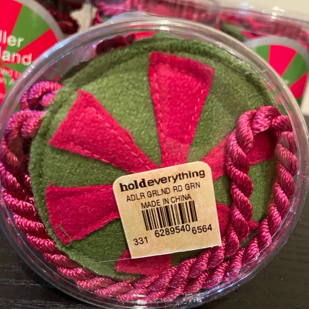 Jonathan Adler Pink and Green Holiday Garland